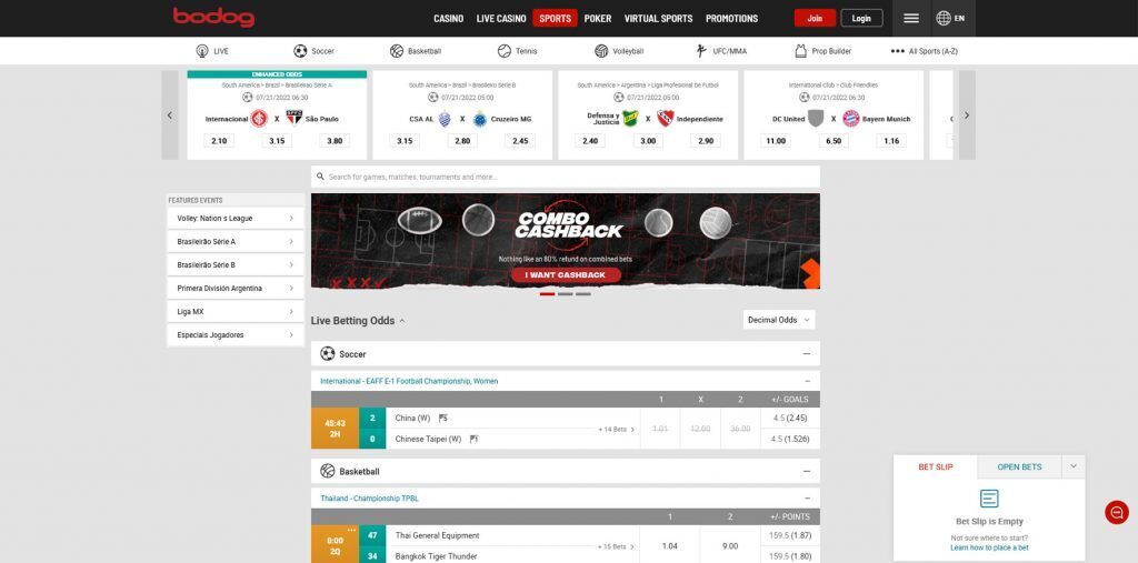 Bodog Screenshot