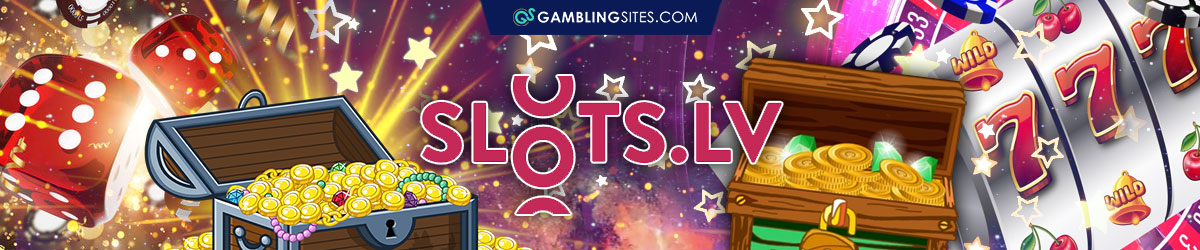 Bonuses on Slots.lv, Dice, Treasure Chests, Slots.lv Logo