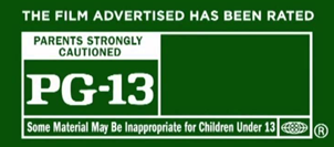 Rated PG-13 Sign