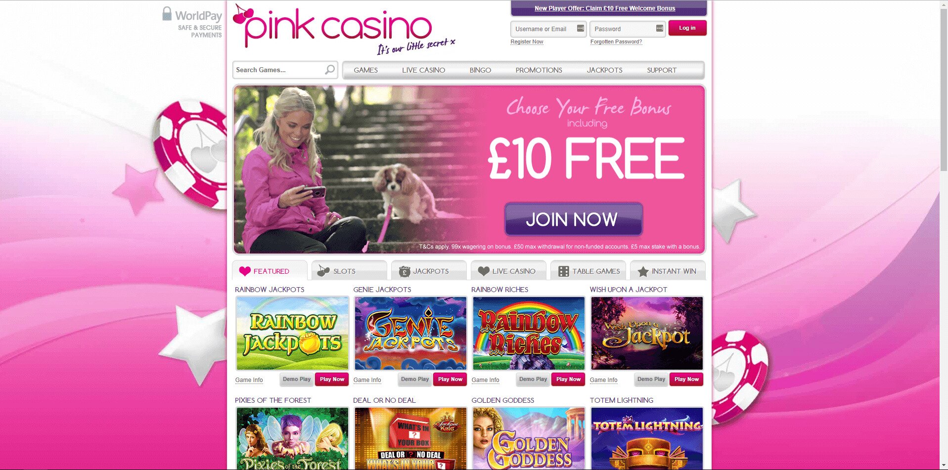 Pink Casino Screenshot