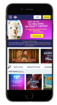 PlayOJO Casino Mobile Screenshot from iPhone