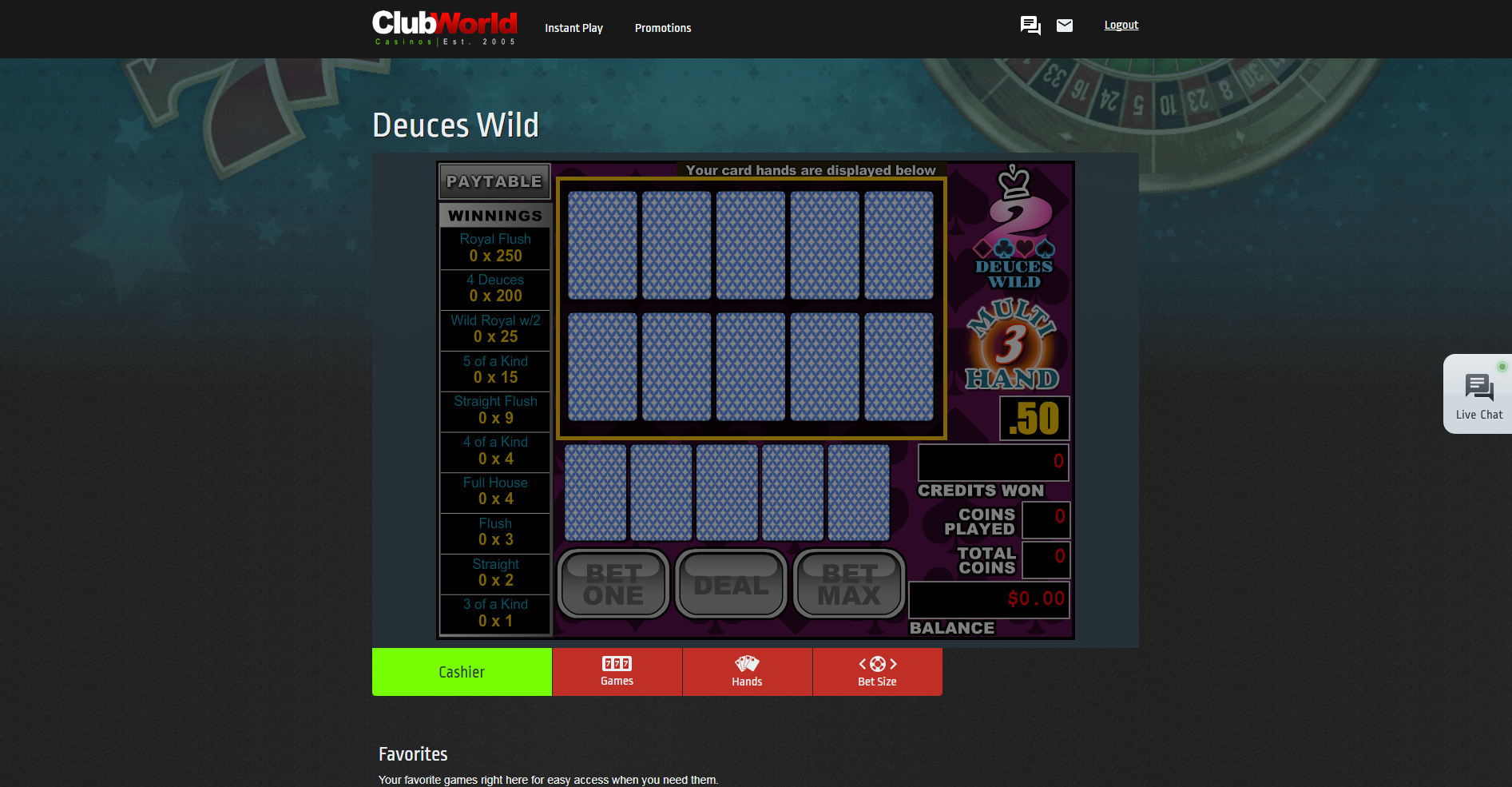 club world casino mobile