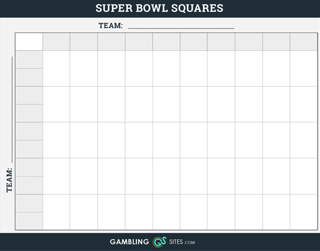 Free Template For Super Bowl Squares