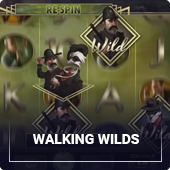 Slot machines with walking wilds