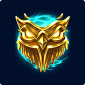 Golden owl mask symbol in Elven Gold