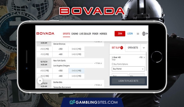 The Bovada app is an excellent choice for crypto users.