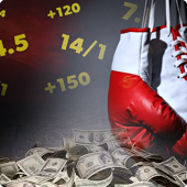 Boxing gloves with betting odds