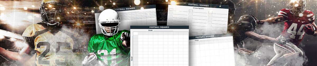 Printable Football Squares Templates for 2022