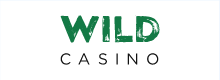 Wild Casino logo, green and grey text on a white background