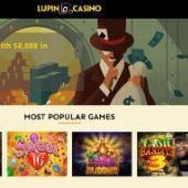 Lupin Casino homepage