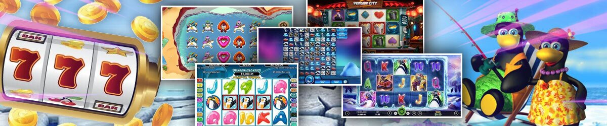 Penguins ice fishing with slots imagery and images from the best penguin slots to play online