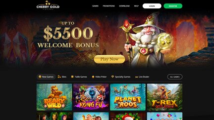 Homepage at Cherry Gold Casino