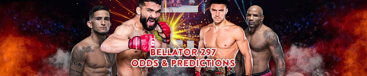 Bellator 297 Odds with fighters (L-R): Sergio Pettis, Patricio Pitbull, Vadim Nemkov, and Yoel Romero