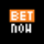 BetNow logo, white text on an orange and black background