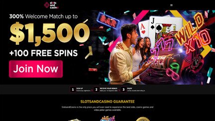 Homepage at SlotsandCasino