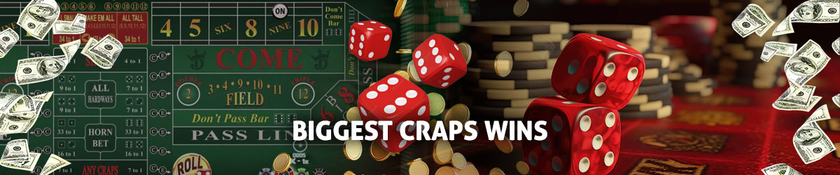 Best Craps Wins Ever Won with images of craps board, money and dice