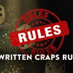 Unwritten Craps Rules in the Casino with dealer pushing the dice and other craps imagery