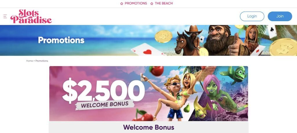 slots paradise promotions