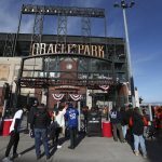 Sky view of Oracle Park, the stadium for the San Francisco Giants