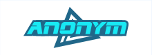 AnonymBet logo, teal and blue text and icon on a white background