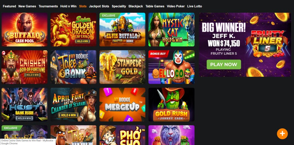 MyBookie slot games