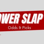 Power Slap 8 Odds & Picks text centered, Dane White to left, Paige VanZant to right