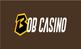 Bob Casino logo, text on a dark background