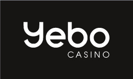 Yebo logo, white text on a black background