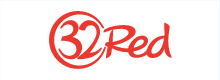 32Red Casino logo, red text on a white background