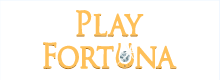 Play Fortuna Casino logo, gold text on white background