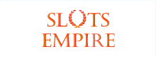 Slots Empire Logo, orange text on white background