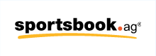 Sportsbook.ag logo, black text with yellow underline on a white background