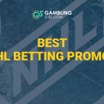 Best NHL Betting Promos text centered, NHL logo in background