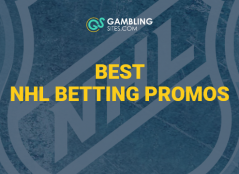 Best NHL Betting Promos text centered, NHL logo in background