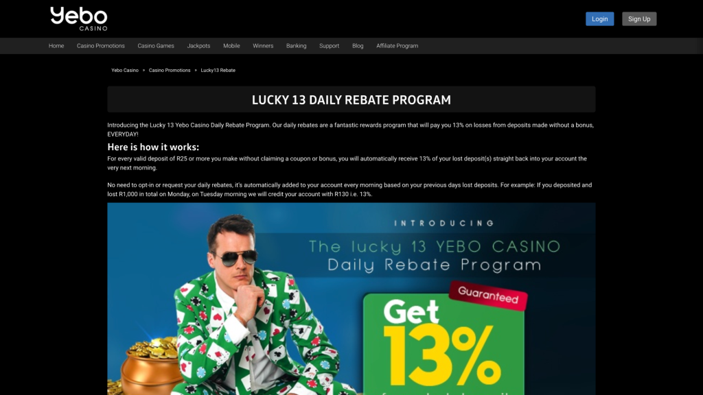 yebo casino_rebate program