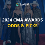 2024 CMA Awards Odds & Picks text centered, cma awards image in background