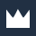 Loki Casino favicon, white crown on dark blue background