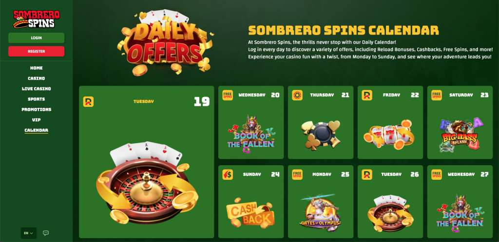 Sombrero Spins Promos