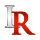 Lucky Red Casino favicon, white, silver, and red text on a white background