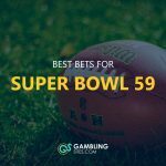 Best Bets for Super Bowl 59 text centered, football on grass in background