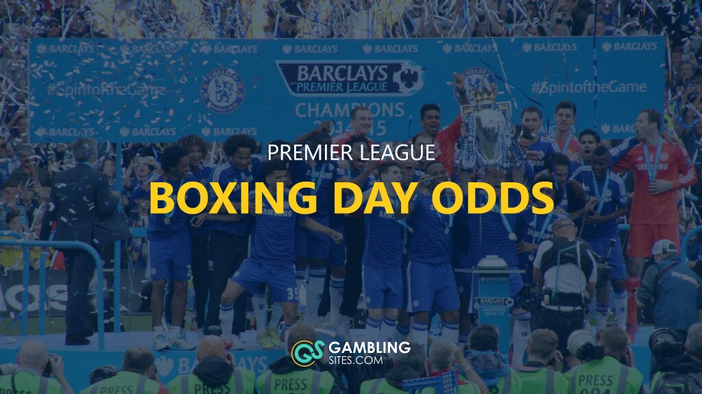 Premier League Boxing Day Odds text centered, soccer players in background