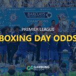 Premier League Boxing Day Odds text centered, soccer players in background