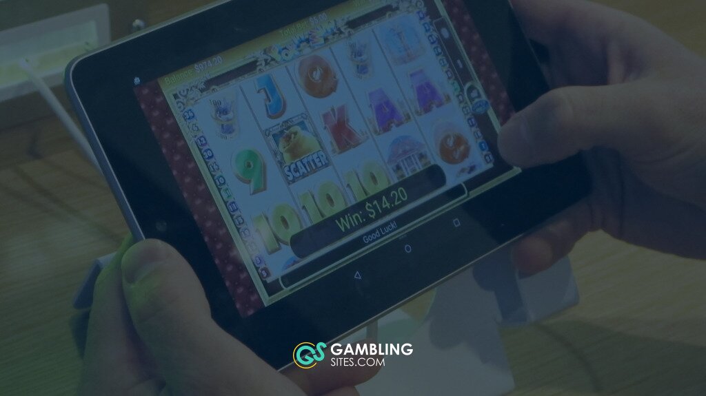 image of someone playing a casino game on their mobile device