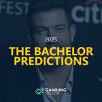 The Bachelor Predictions text centered, host Jesse Palmer image in background