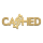 Cashed favicon, gold text on white background