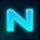 Ninlay Casino favicon, blue logo on black background