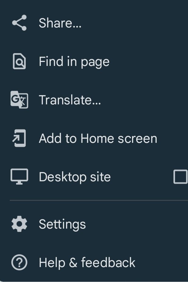 Android add to home screen screenshot